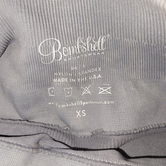 BOMBSHELL "UPLIFT" SPORTSWEAR Sz XS Scrunch Butt Workout Seamless Leggings Gray - Picture 5 of 6